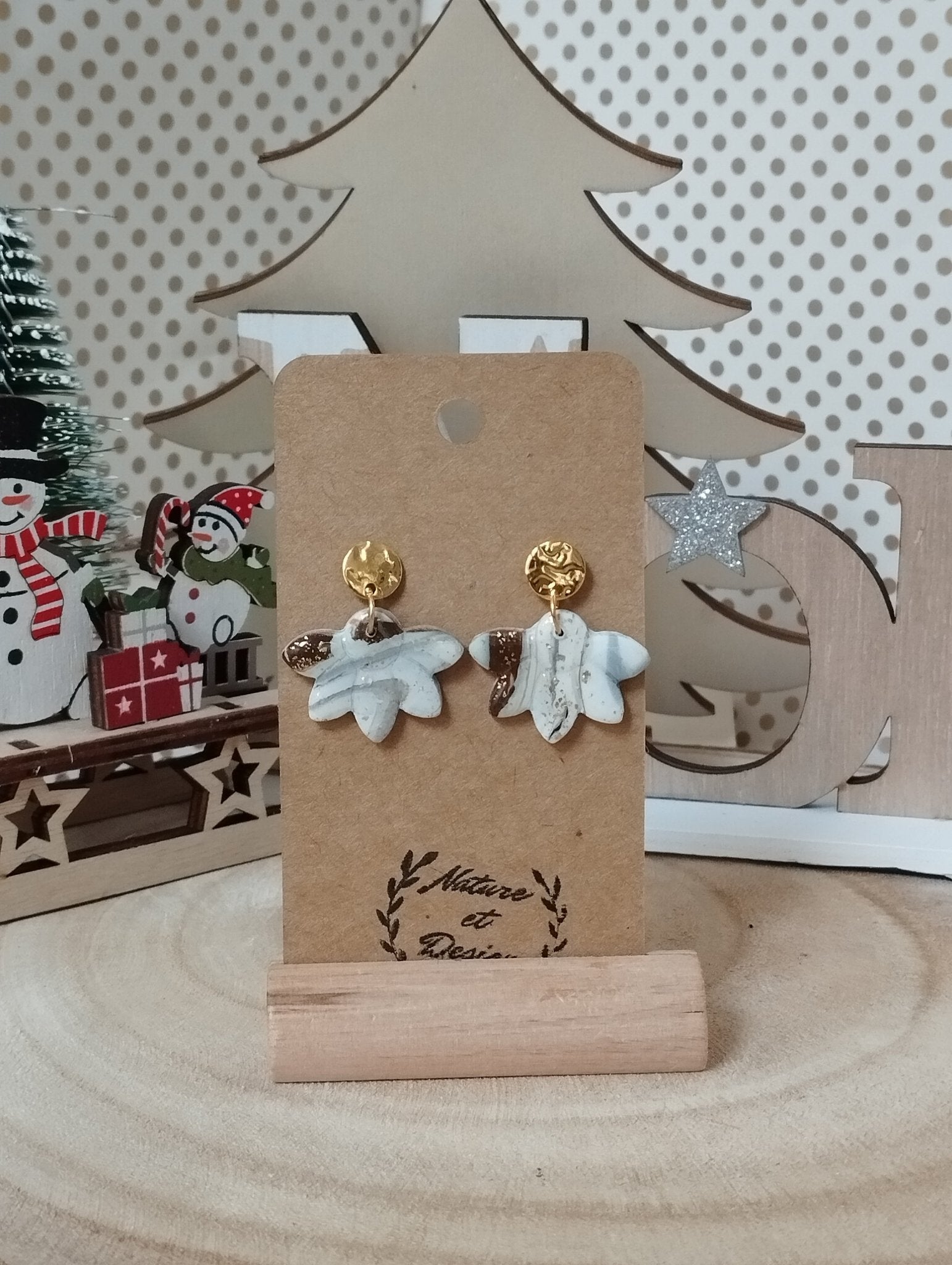 boucles_d_oreilles argile_polymere acier_inoxydable bijoux bijoux_artisanaux france french_jewelry bijoux_en_argile_polymere cadeau créateur noel gift