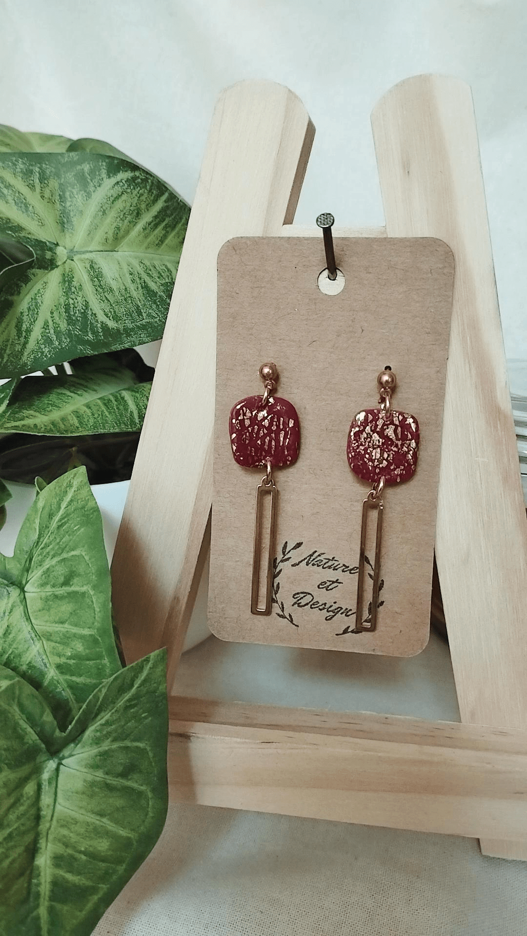 boucles_d_oreilles argile_polymere acier_inoxydable bijoux bijoux_artisanaux france french_jewelry bijoux_en_argile_polymere cadeau créateur noel gift