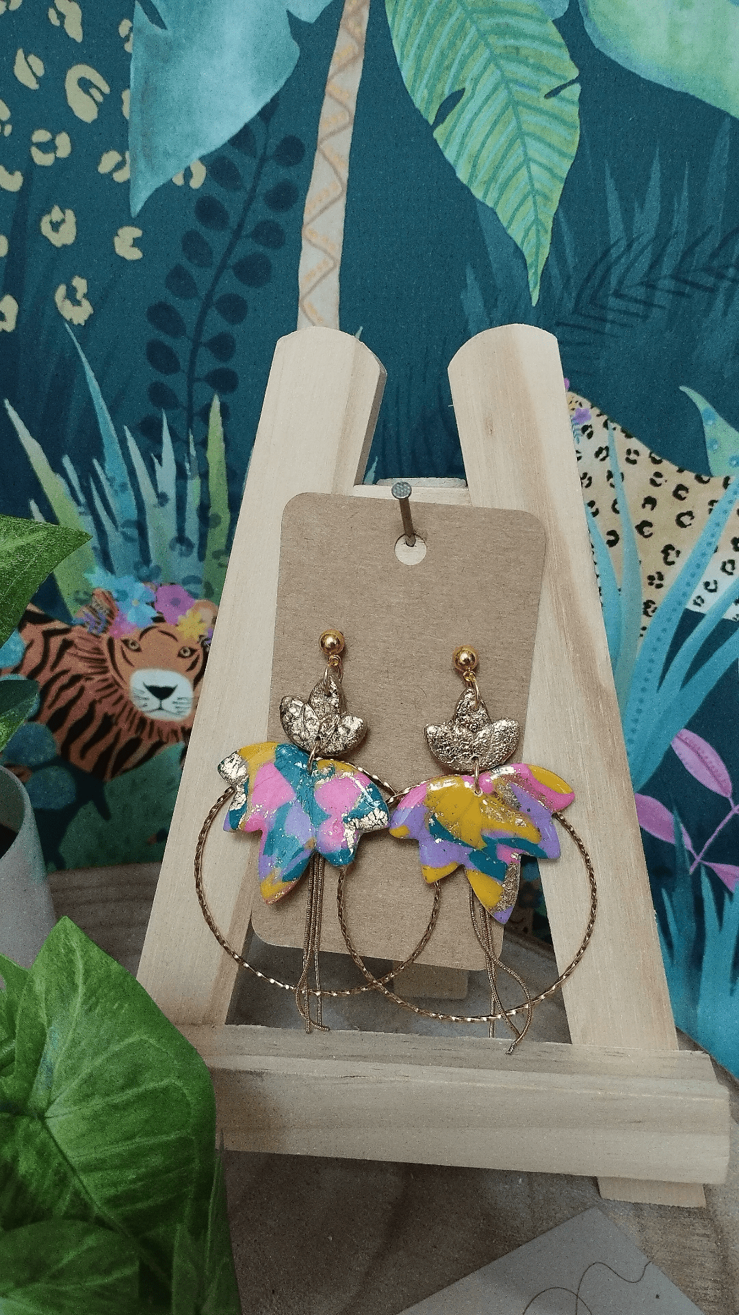 boucles_d_oreilles argile_polymere acier_inoxydable bijoux bijoux_artisanaux france french_jewelry bijoux_en_argile_polymere cadeau créateur noel gift