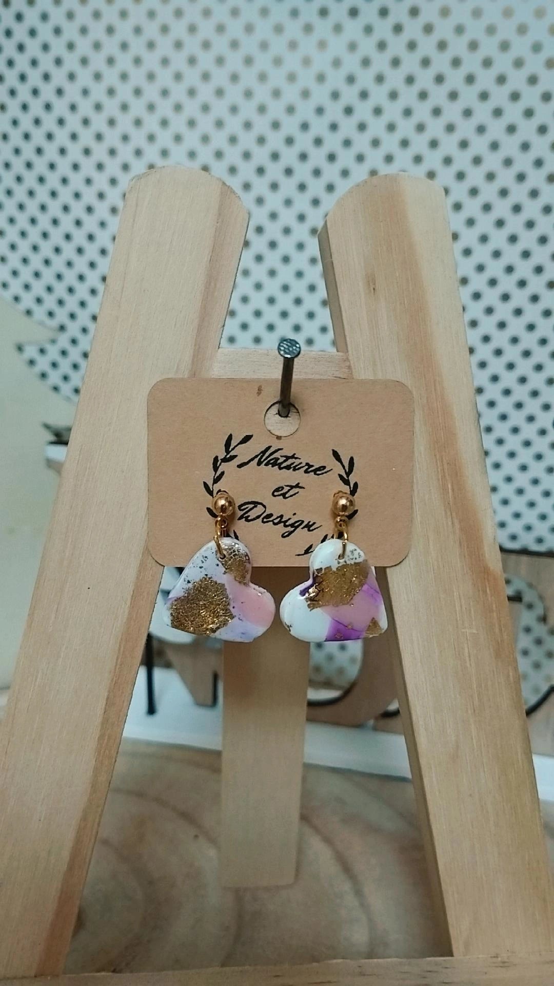 boucles_d_oreilles argile_polymere acier_inoxydable bijoux bijoux_artisanaux france french_jewelry bijoux_en_argile_polymere cadeau créateur noel gift