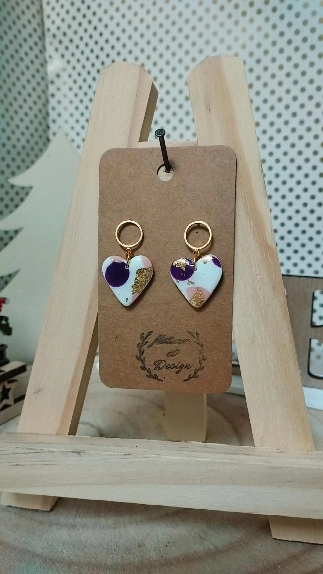 boucles_d_oreilles argile_polymere acier_inoxydable bijoux bijoux_artisanaux france french_jewelry bijoux_en_argile_polymere cadeau créateur noel gift