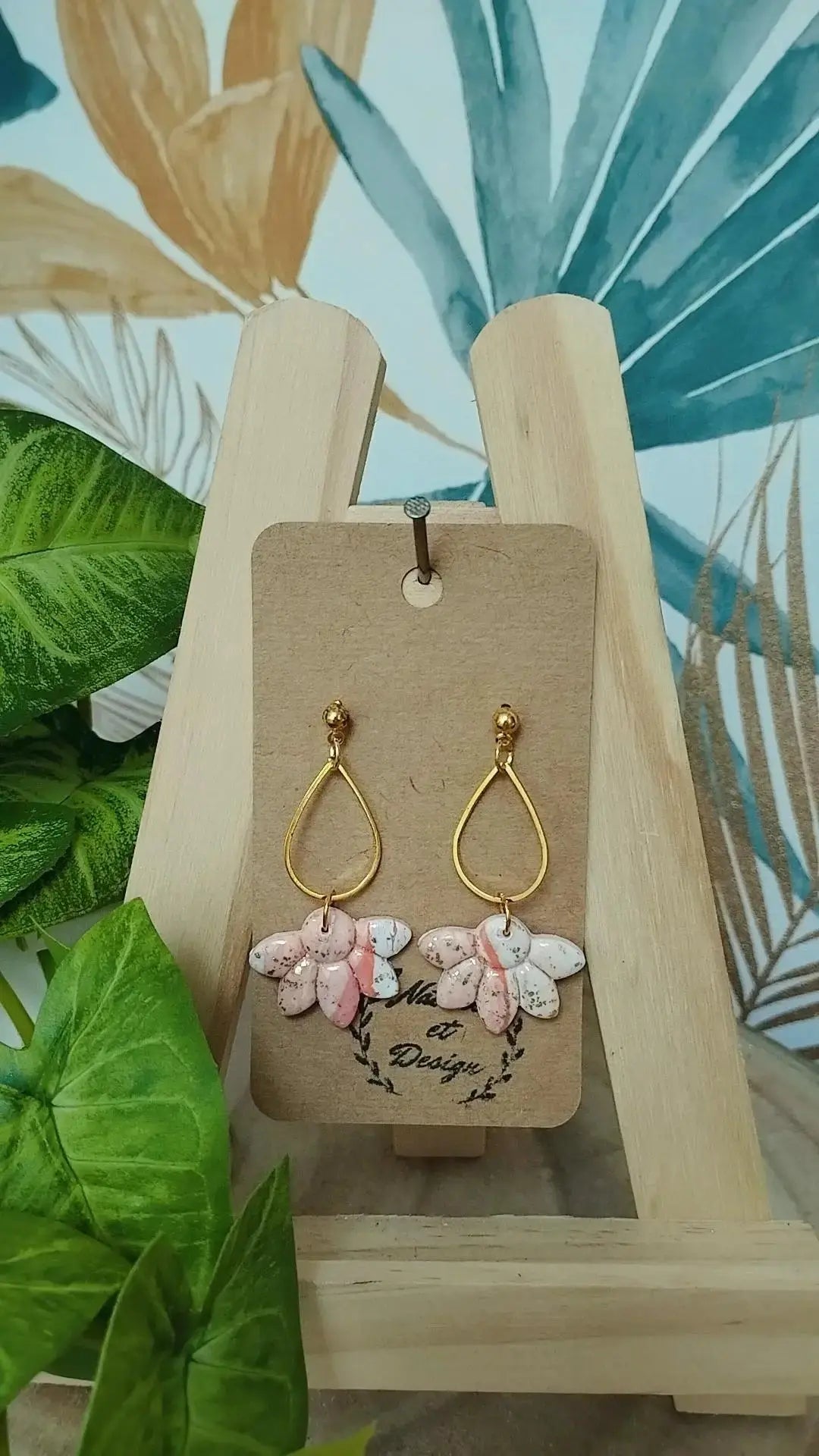 boucles_d_oreilles argile_polymere acier_inoxydable bijoux bijoux_artisanaux france french_jewelry bijoux_en_argile_polymere cadeau créateur noel gift