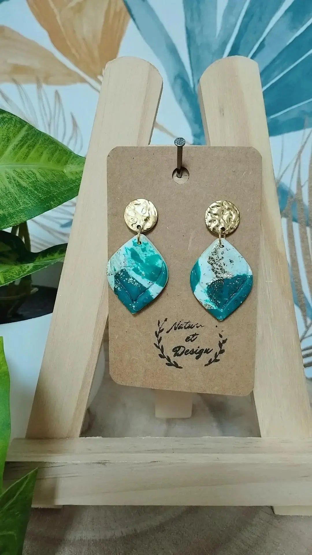 boucles_d_oreilles argile_polymere acier_inoxydable bijoux bijoux_artisanaux france french_jewelry bijoux_en_argile_polymere cadeau créateur noel gift
