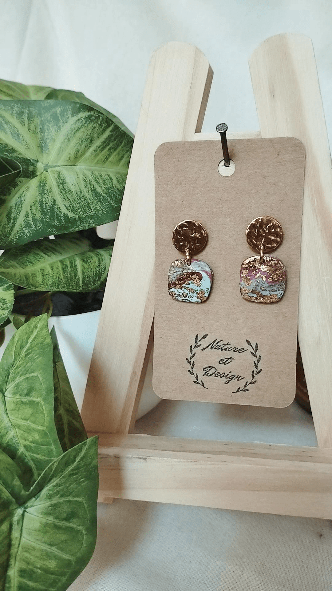 boucles_d_oreilles argile_polymere acier_inoxydable bijoux bijoux_artisanaux france french_jewelry bijoux_en_argile_polymere cadeau créateur noel gift