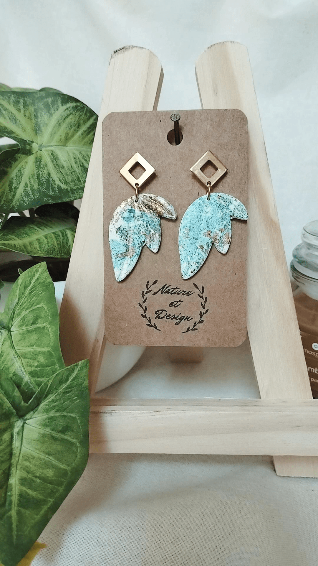 boucles_d_oreilles argile_polymere acier_inoxydable bijoux bijoux_artisanaux france french_jewelry bijoux_en_argile_polymere cadeau créateur noel gift