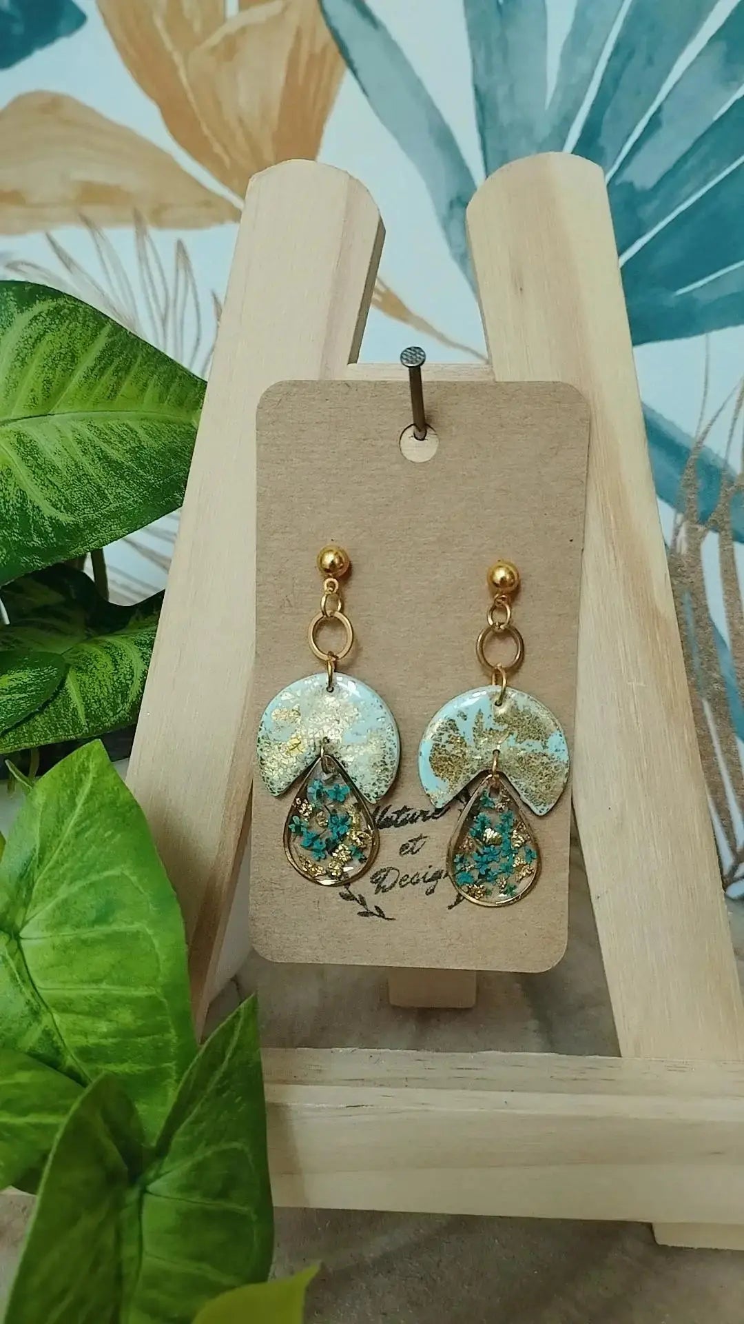 boucles_d_oreilles argile_polymere acier_inoxydable bijoux bijoux_artisanaux france french_jewelry bijoux_en_argile_polymere cadeau créateur noel gift