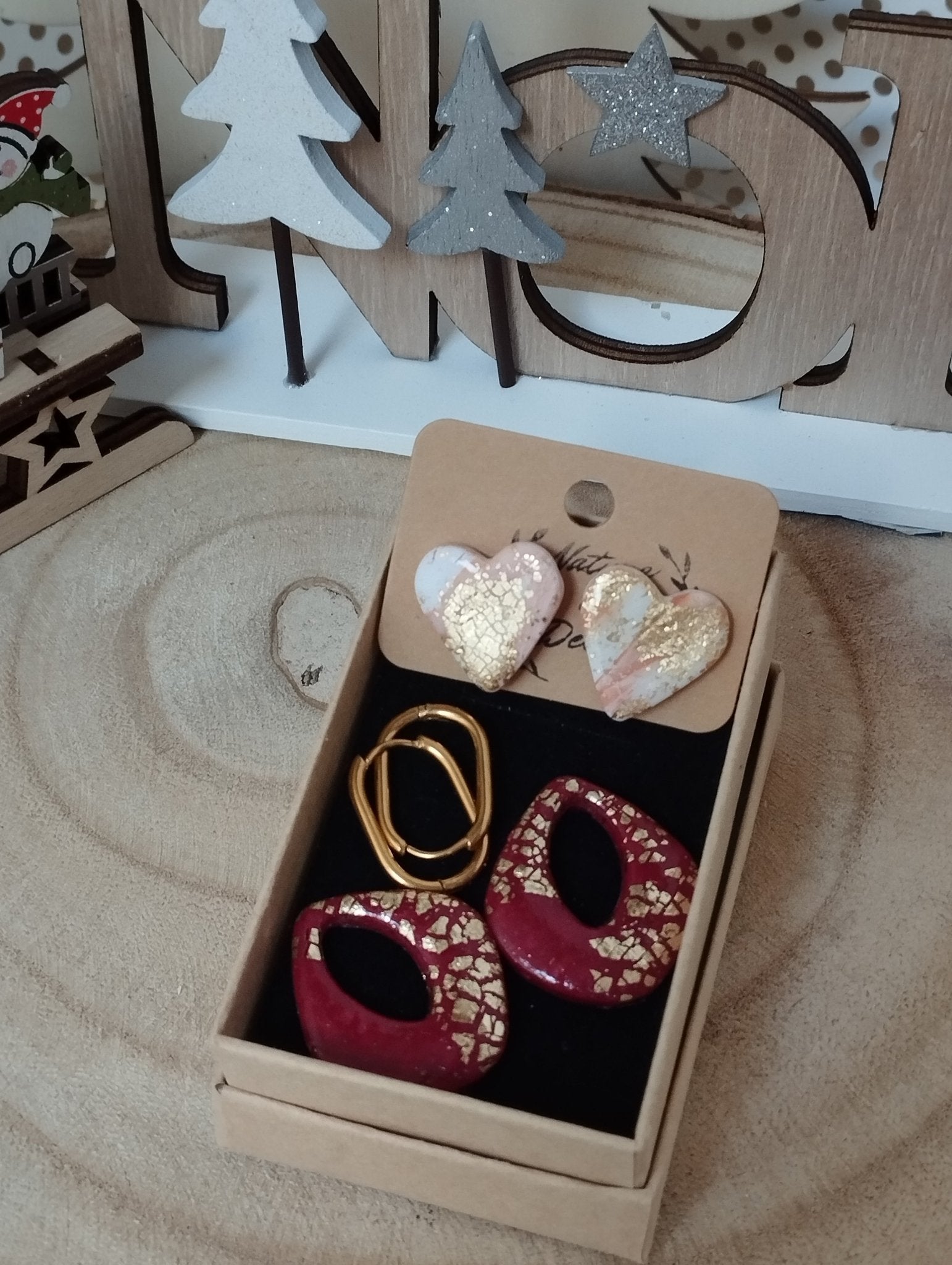 boucles_d_oreilles argile_polymere acier_inoxydable bijoux bijoux_artisanaux france french_jewelry bijoux_en_argile_polymere cadeau créateur noel gift